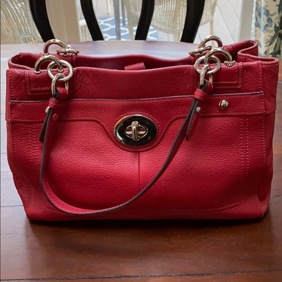 Coach Bags Coach Purse Red Leather Poshmark